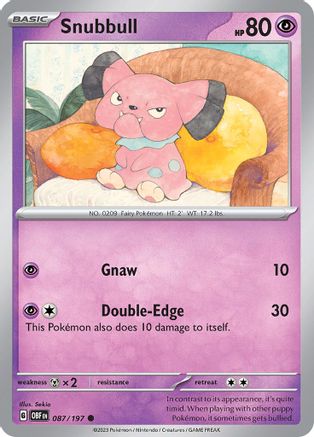 Snubbull 087 SV03 Obsidian Flames - Common