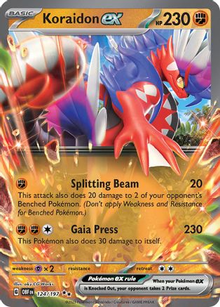 Koraidon ex 124 - Holofoil SV03 Obsidian Flames - Double Rare