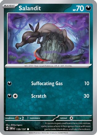 Salandit 139 SV03 Obsidian Flames - Common