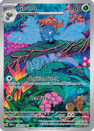 Gloom 198/197 - Holofoil SV03 Obsidian Flames - Illustration Rare