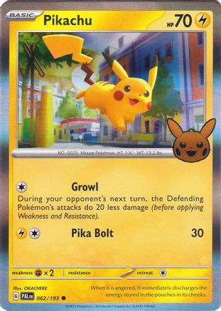 Pikachu 062 - Holofoil Trick or Trade BOOster Bundle 2023 - Common