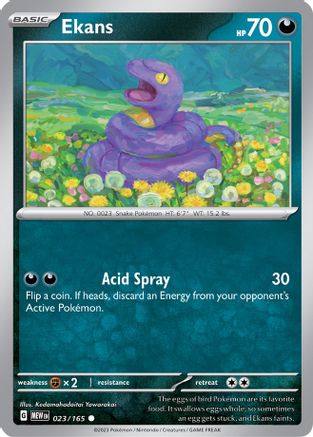Ekans 023 - Reverse Holofoil SV Scarlet & Violet 151 - Common