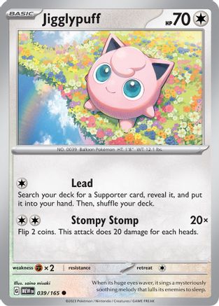 Jigglypuff 039 - Reverse Holofoil SV Scarlet & Violet 151 - Common