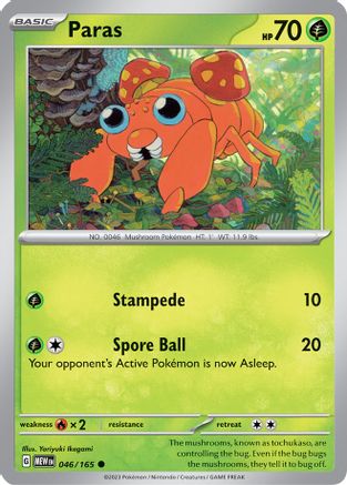 Paras 046 - Reverse Holofoil SV Scarlet & Violet 151 - Common