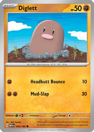 Diglett 050 - Reverse Holofoil SV Scarlet & Violet 151 - Common