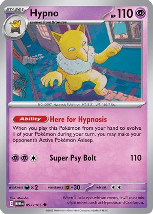 Hypno 097 SV Scarlet & Violet 151 - Uncommon