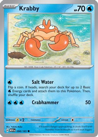 Krabby 098 SV Scarlet & Violet 151 - Common