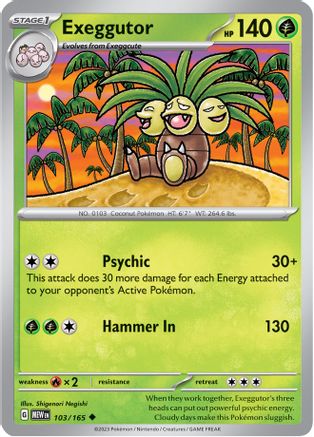 Exeggutor 103 SV Scarlet & Violet 151 - Uncommon