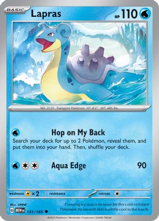 Lapras 131 SV Scarlet & Violet 151 - Uncommon