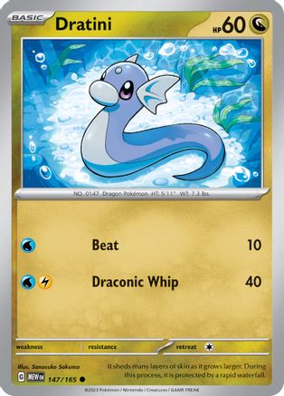 Dratini 147 - Reverse Holofoil SV Scarlet & Violet 151 - Common