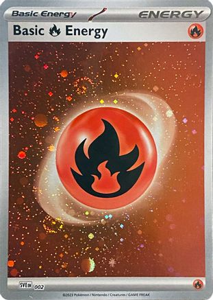 Basic Fire Energy (Cosmos Holo) 002 - Holofoil SVE Scarlet & Violet Energies - Common