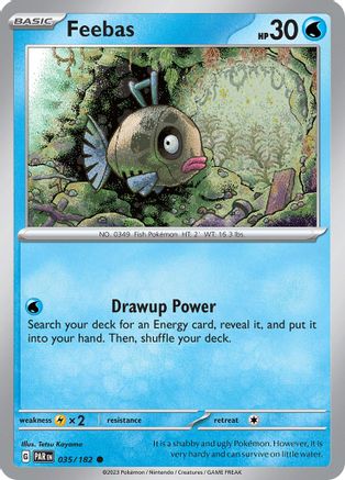 Feebas 035 - Reverse Holofoil SV04 Paradox Rift - Common