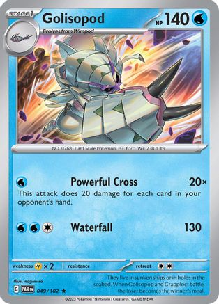 Golisopod 049 - Reverse Holofoil SV04 Paradox Rift - Rare