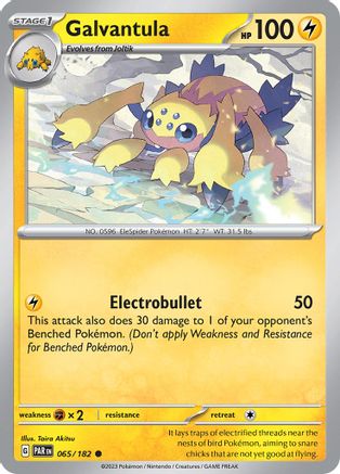 Galvantula 065 - Reverse Holofoil SV04 Paradox Rift - Common