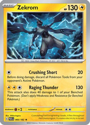 Zekrom 066 - Reverse Holofoil SV04 Paradox Rift - Rare