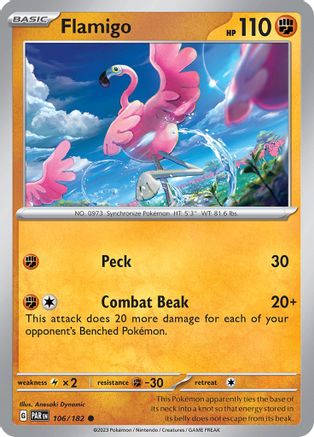 Flamigo 106 - Reverse Holofoil SV04 Paradox Rift - Common