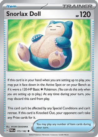 Snorlax Doll 175 - Reverse Holofoil SV04 Paradox Rift - Uncommon