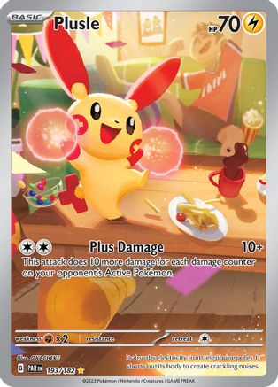 Plusle 193/182 - Holofoil SV04 Paradox Rift - Illustration Rare
