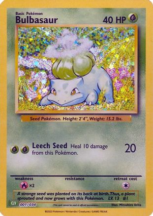 Bulbasaur 001 - Holofoil Trading Card Game Classic - Classic Collection
