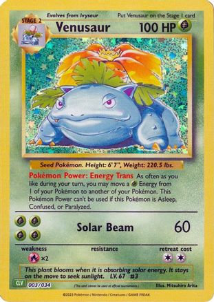 Venusaur 003 - Holofoil Trading Card Game Classic - Classic Collection