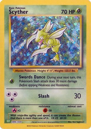 Scyther 006 - Holofoil Trading Card Game Classic - Classic Collection