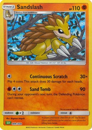 Sandslash 009 - Holofoil Trading Card Game Classic - Classic Collection