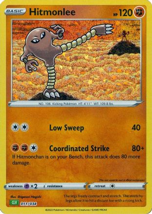 Hitmonlee 011 - Holofoil Trading Card Game Classic - Classic Collection