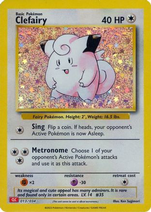 Clefairy 013 - Holofoil Trading Card Game Classic - Classic Collection