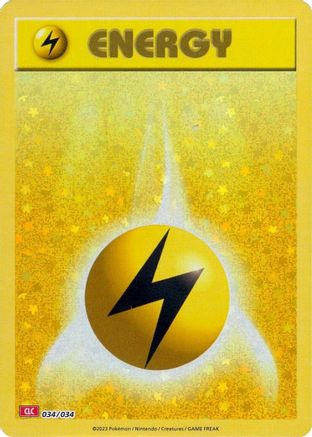 Basic Lightning Energy 034 - Holofoil Trading Card Game Classic - Classic Collection