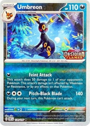 Umbreon (Obsidian Flames Stamped) 130 - Reverse Holofoil Miscellaneous Cards & Products - Promo