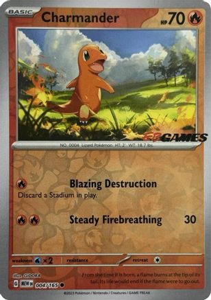 Charmander (EBGames Exclusive) 004/165 - Reverse Holofoil Miscellaneous Cards & Products - Promo