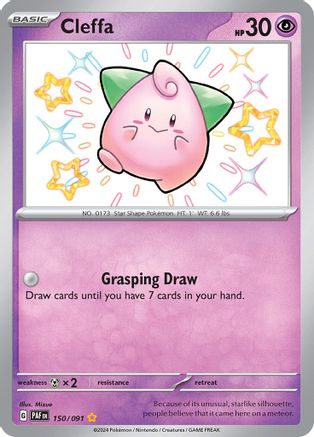 Cleffa 150 - Holofoil SV Paldean Fates - Shiny Rare