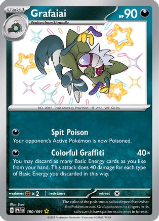 Grafaiai 190 - Holofoil SV Paldean Fates - Shiny Rare