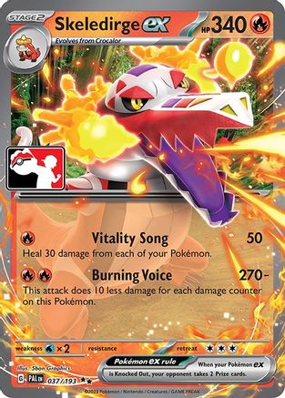 Skeledirge ex - 037/193/193 - Holofoil Prize Pack Series Cards - Double Rare