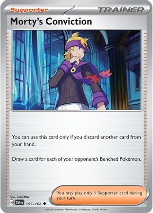 Morty's Conviction 155/162 - Reverse Holofoil SV05 Temporal Forces - Uncommon