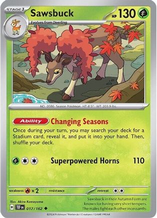 Sawsbuck 017/162 SV05 Temporal Forces - Uncommon