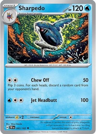 Sharpedo 043 SV05 Temporal Forces - Uncommon