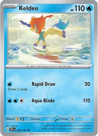 Keldeo 044 - Reverse Holofoil SV05 Temporal Forces - Uncommon