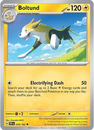 Boltund 059 - Reverse Holofoil SV05 Temporal Forces - Uncommon