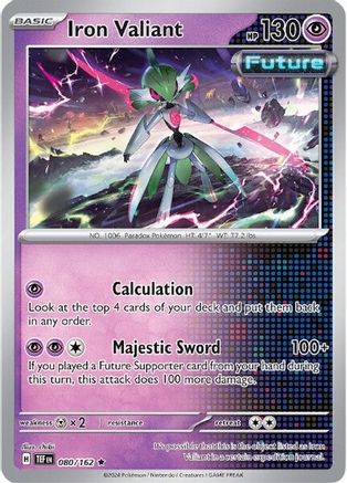 Iron Valiant 080/162 - Reverse Holofoil SV05 Temporal Forces - Rare