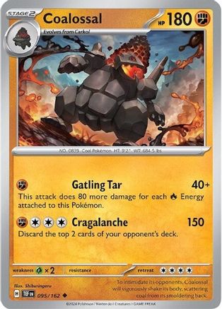 Coalossal 095 - Reverse Holofoil SV05 Temporal Forces - Uncommon