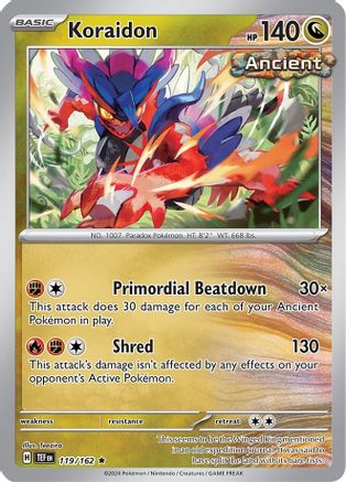 Koraidon 119/162 Deck Exclusives - Rare