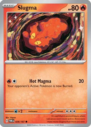 Slugma 028 - Reverse Holofoil SV06 Twilight Masquerade - Common