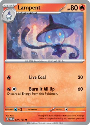 Lampent 037 - Reverse Holofoil SV06 Twilight Masquerade - Common
