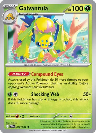 Galvantula 002 - Reverse Holofoil SV Shrouded Fable - Uncommon