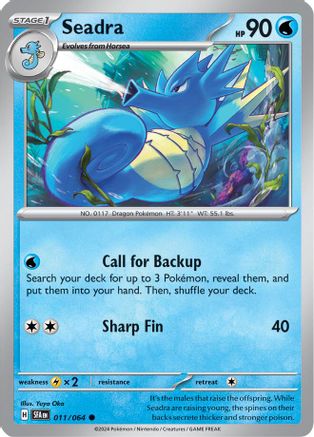 Seadra 011 - Reverse Holofoil SV Shrouded Fable - Common