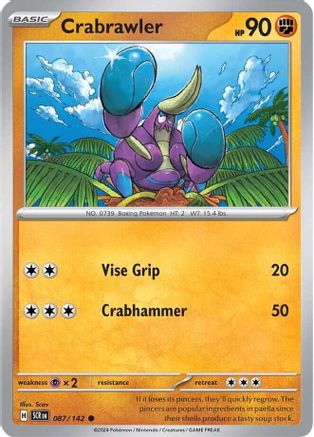 Crabrawler 087 SV07 Stellar Crown - Common