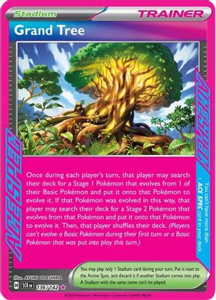 Grand Tree 136 - Holofoil SV07 Stellar Crown - ACE SPEC Rare