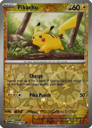 Pikachu (Reverse Cosmos Holo) 025/165 - Holofoil Miscellaneous Cards & Products - Common