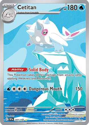 Cetitan 201/191 - Holofoil SV08 Surging Sparks - Illustration Rare